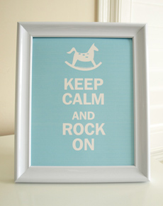 Style: Keep Calm and Rock On -  blue