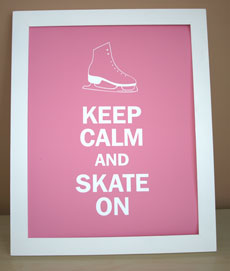 Keep Calm and Skate On - pink